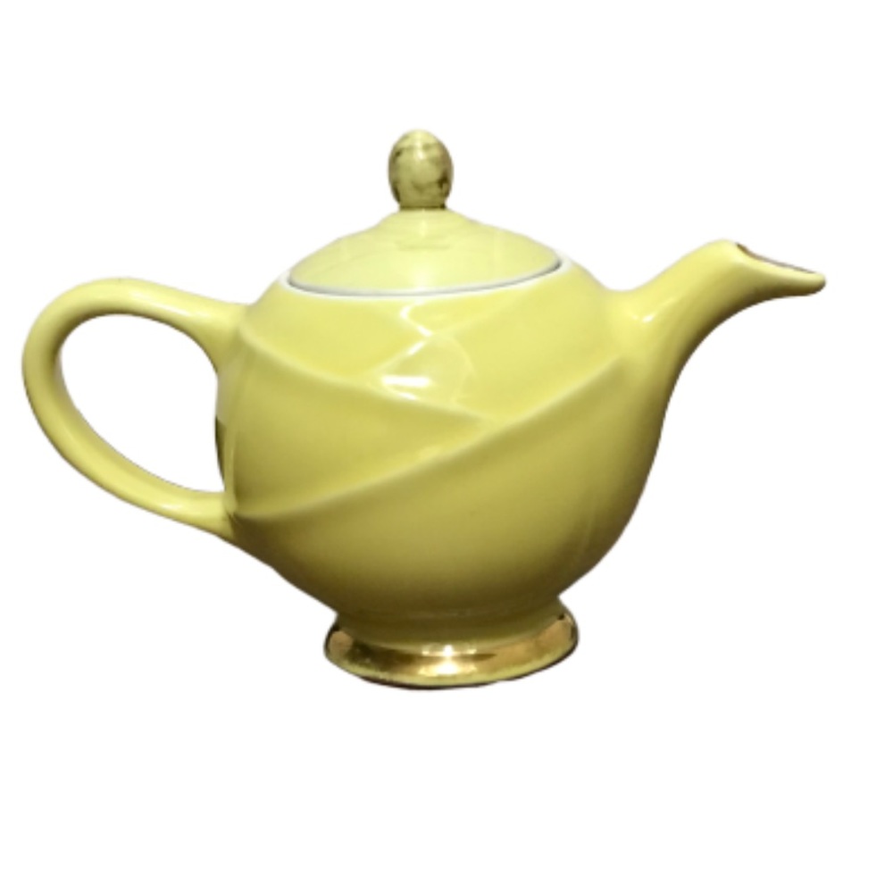 Vintage Yellow Mid century tea pot